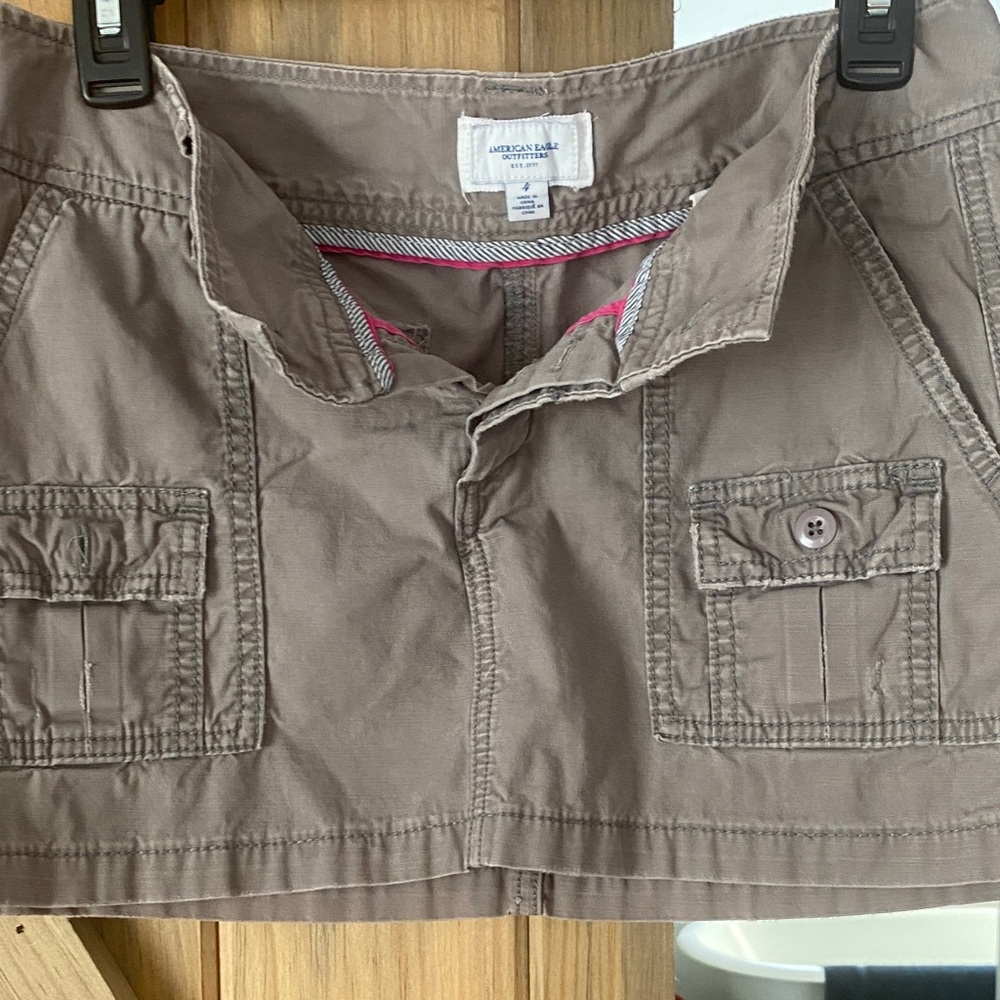 American Eagle Outfitters Women's Brown Cargo Skirt